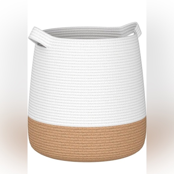 Large Woven Rope Basket with Handles - Picture 4 of 6